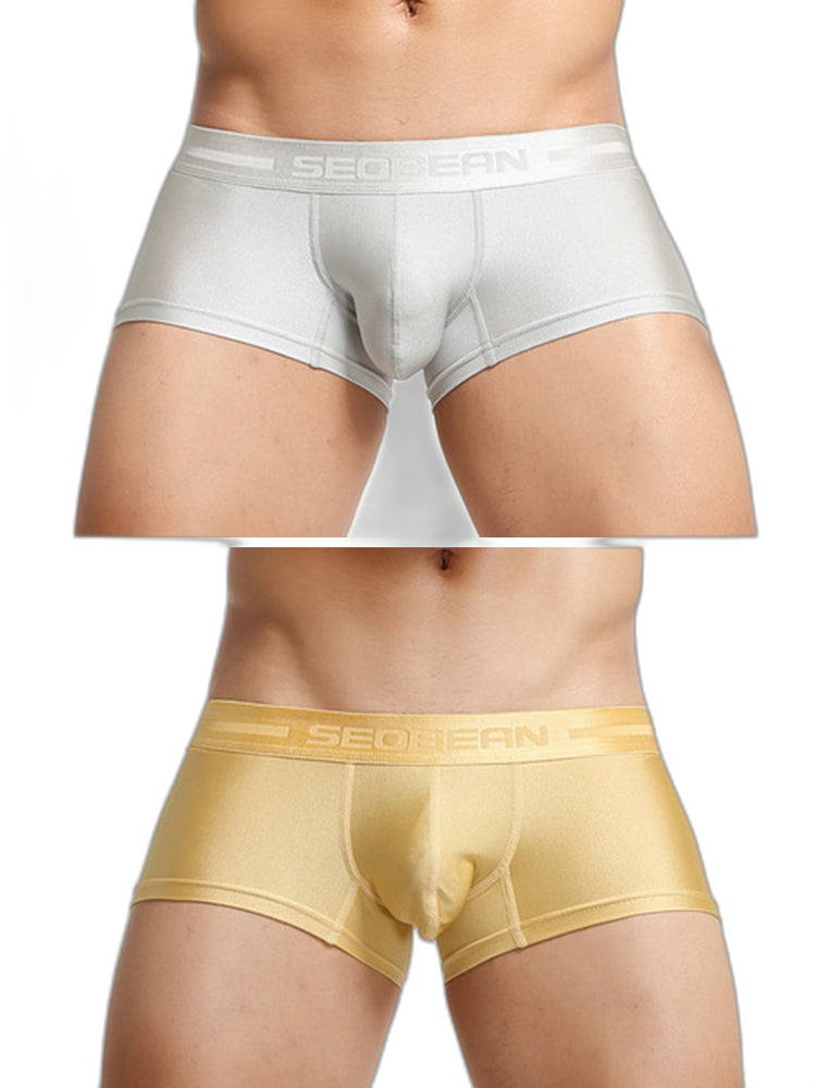 2 Pack Men’s Lustrous Metallic Trunks