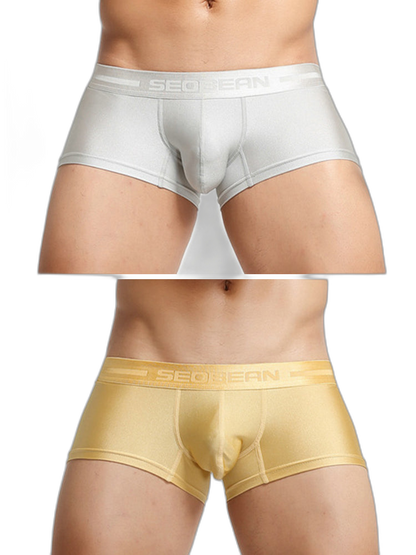 2 Pack Men’s Lustrous Metallic Trunks