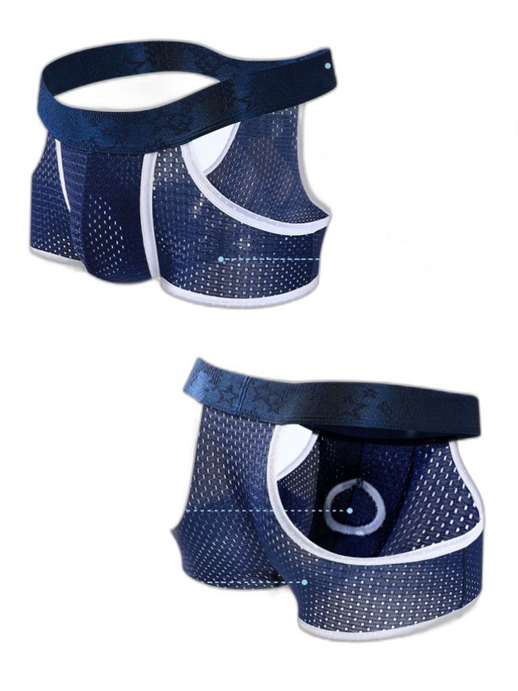 3 Pack Men's Breathable Mesh Lightweight & Airy Supportive Fit Trunks