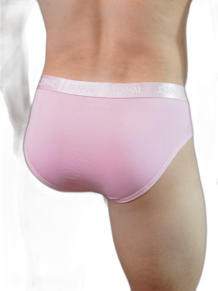 2 Pack Men's Sporty Letter Print Supportive Low-Rise Ice Silk Skin-Friendly Bikini