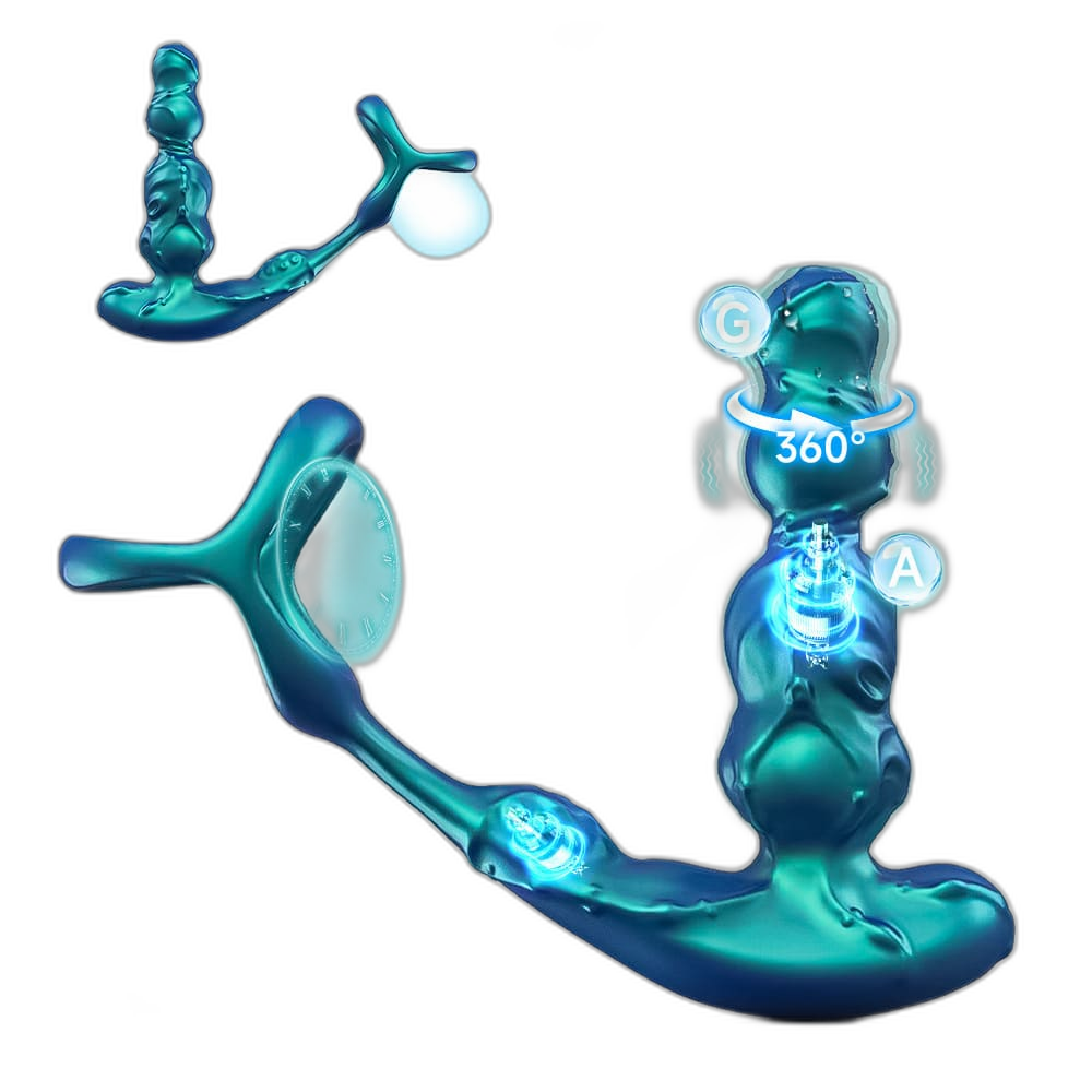 Nero - Rotating Prostate Massage with Cock Ring - Remote Control Toy