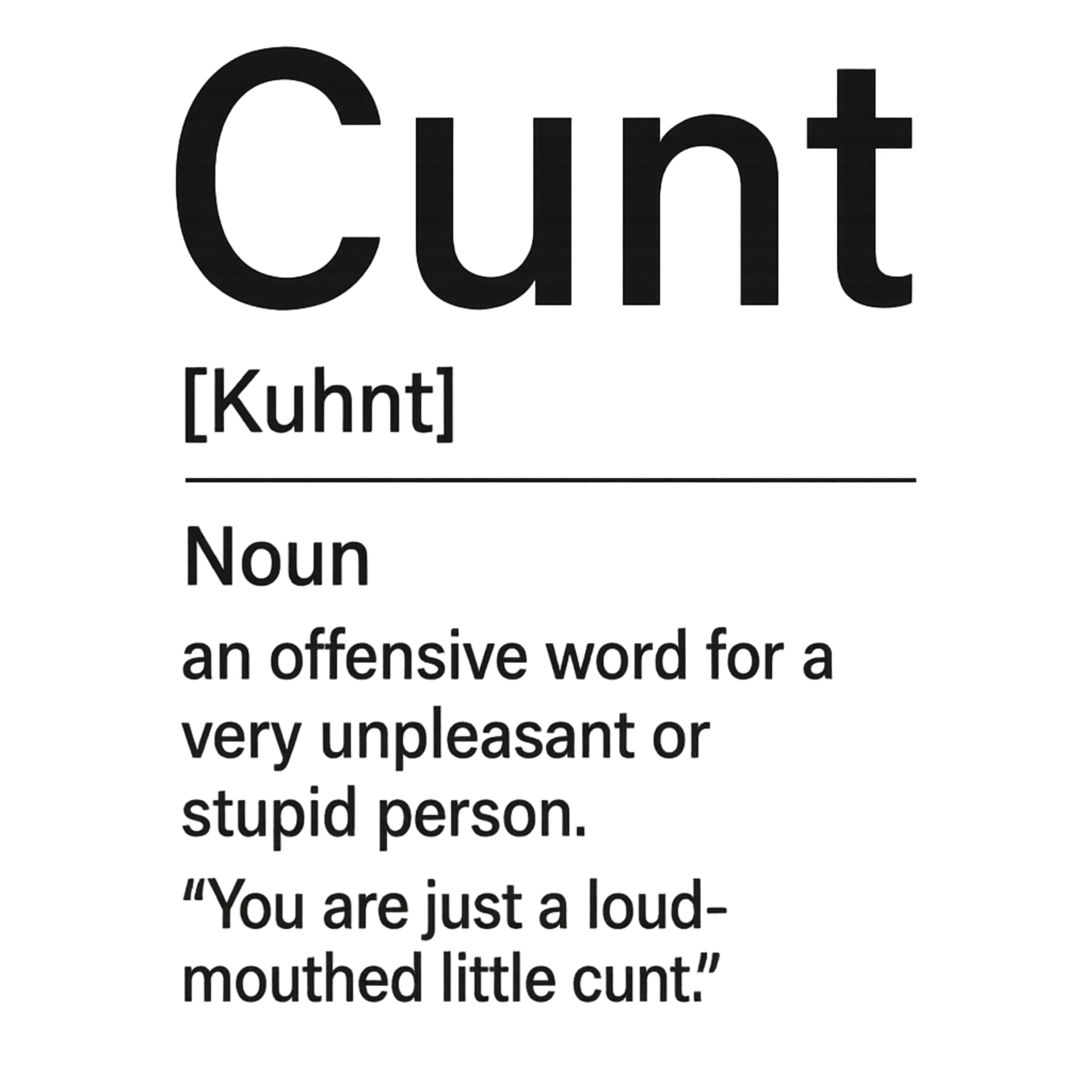 Cunt Definition | Problematic Prints image 0