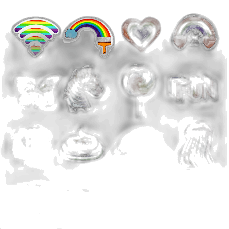 50 Rainbow Stickers