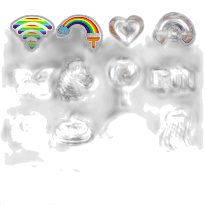 50 Rainbow Stickers