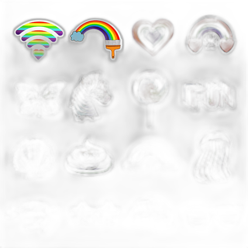 50 Rainbow Stickers