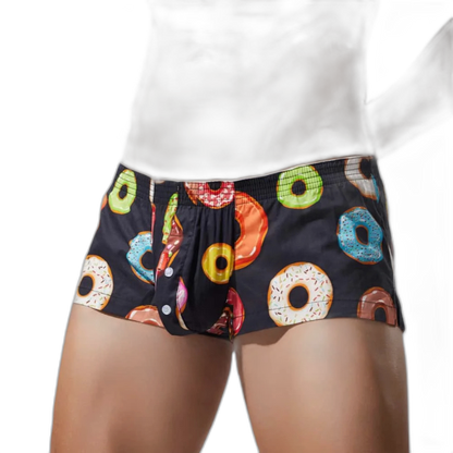SEOBEAN Playful Donut Cotton Boxers