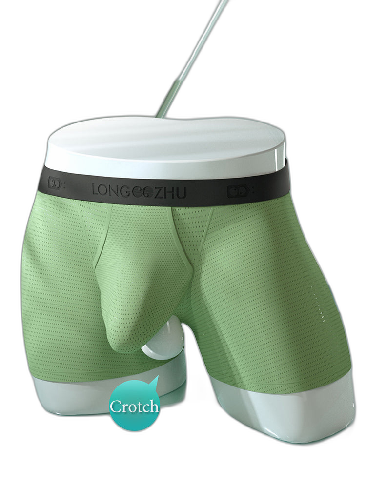 Men's Cooling Separate Pouch Boxer Briefs Dual Pouch Underwear