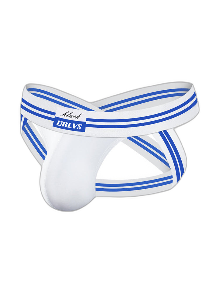 2 Pack Men's Sexy Low-Rise Breathable Trendy Design Lightweight Jockstrap