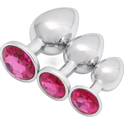 Jeweled Metal Butt Plug Set