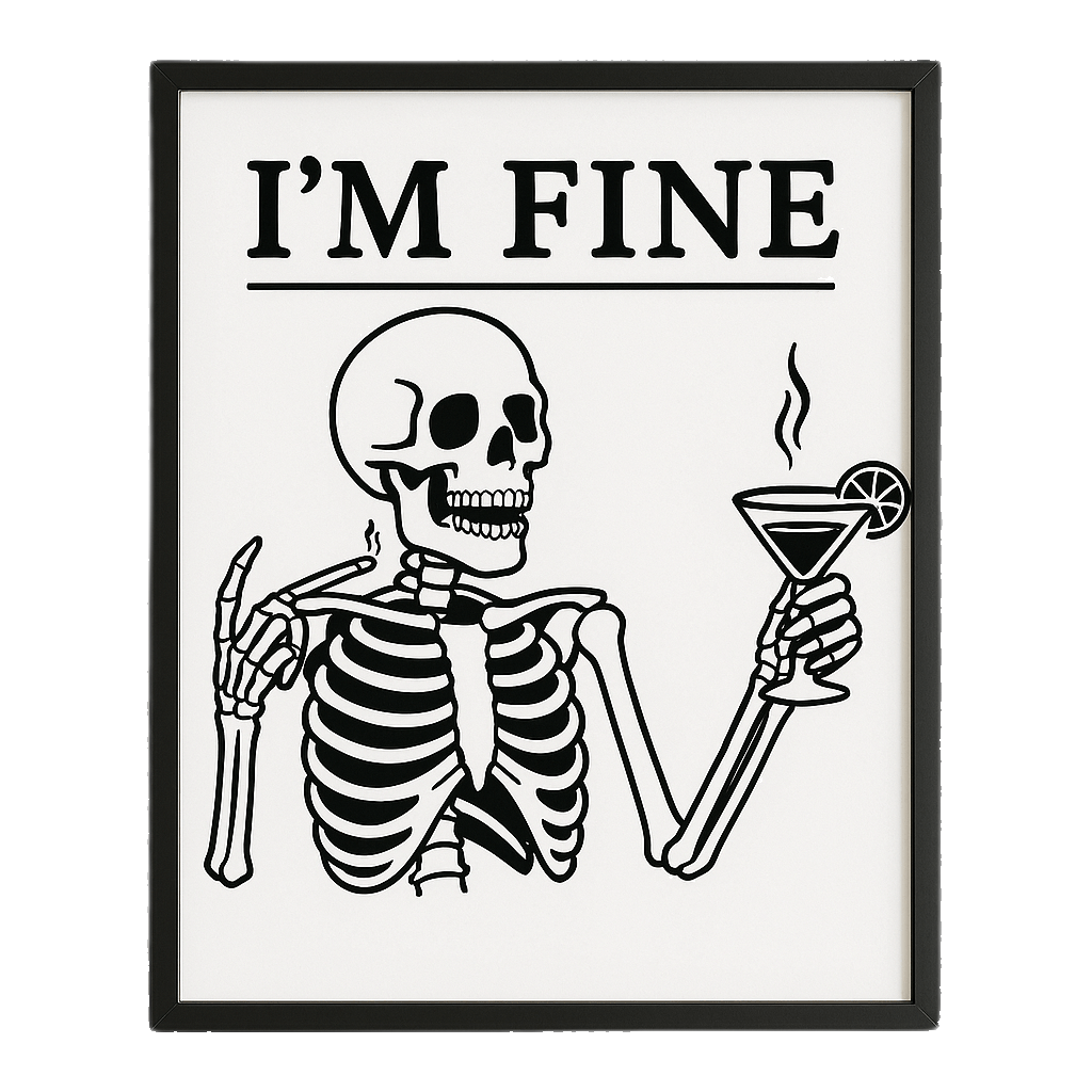 I'M FINE Print In Frame