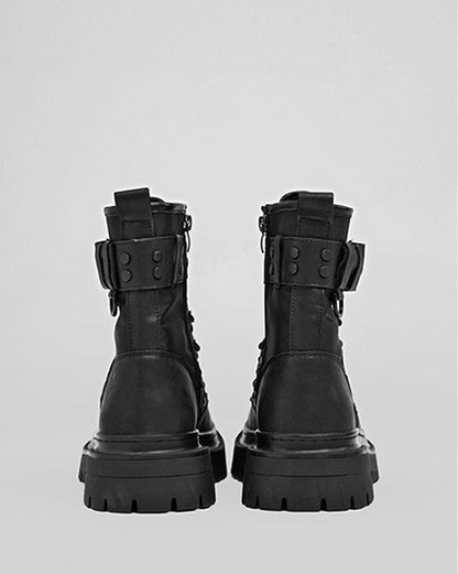Vintage Thick-Sole Motorcycle Martin Boots