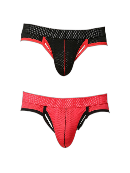 2 Pack Men's Breathable Side-Open Thin and Lightweight Supportive Fit Briefs