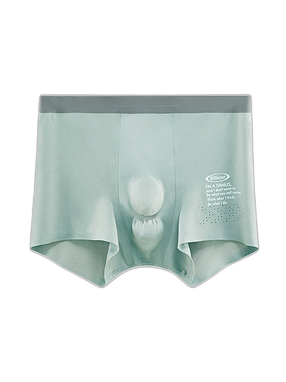 Men's Dual-Raised Support Seamless Solid Color Trunks