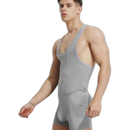 Men's Cotton V-Neck Tank Bodysuit - find choice alternative
