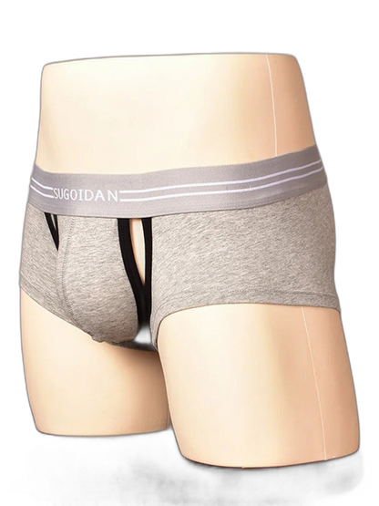 3 Pack Men’s Sexy Cutout Trunks with Lift-up Pouch