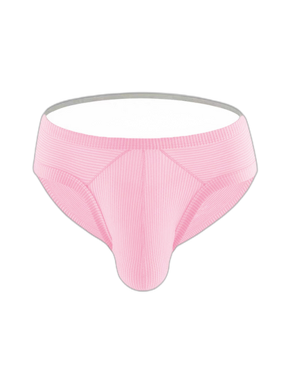 2 Pack Men's Low Rise Back Hollow 3D U-convex Large Pouch T-Back Briefs