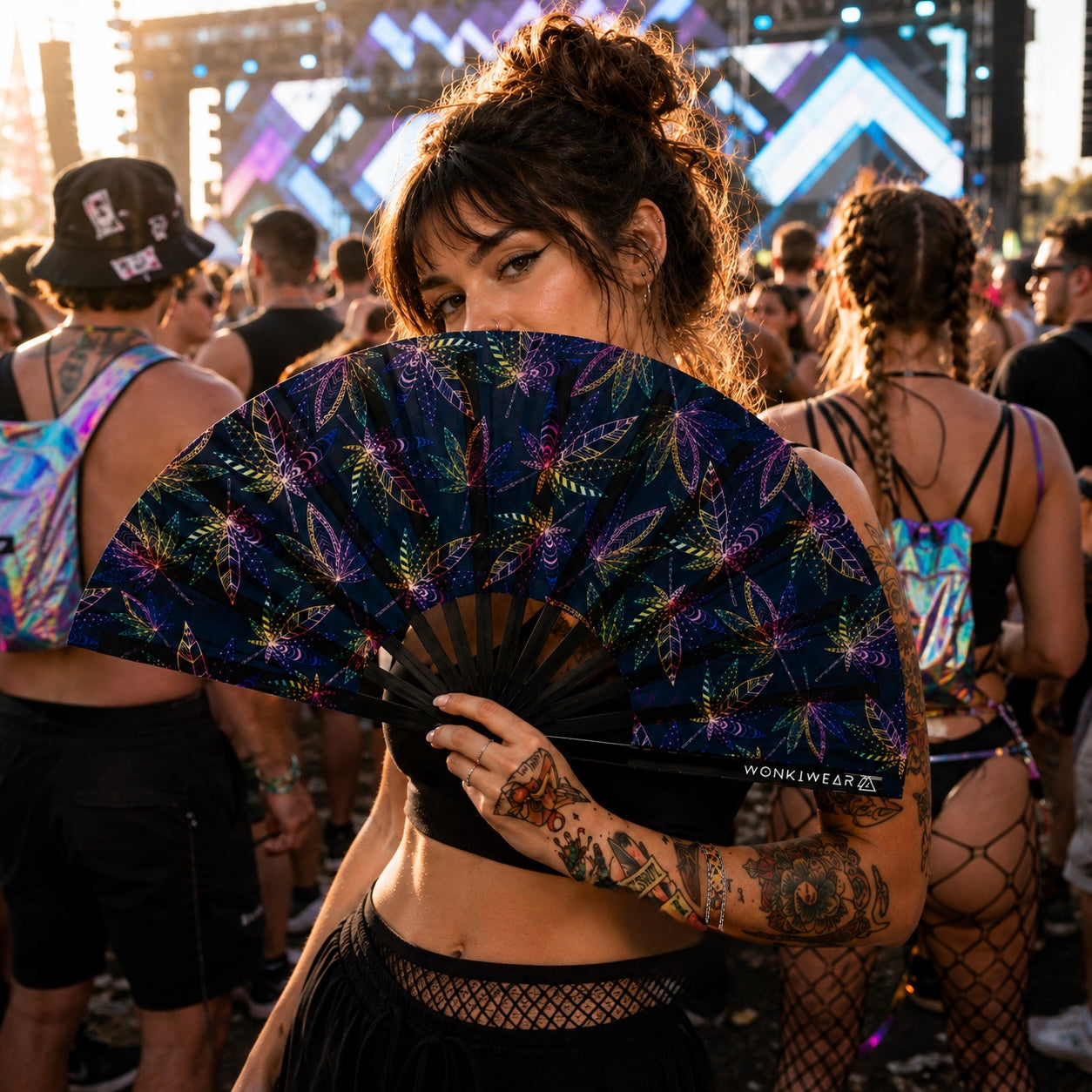 Mary Jane XL UV Reactive Festival Fan