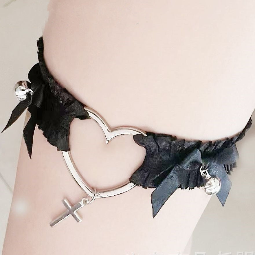 Femboy Cross and Heart Garter