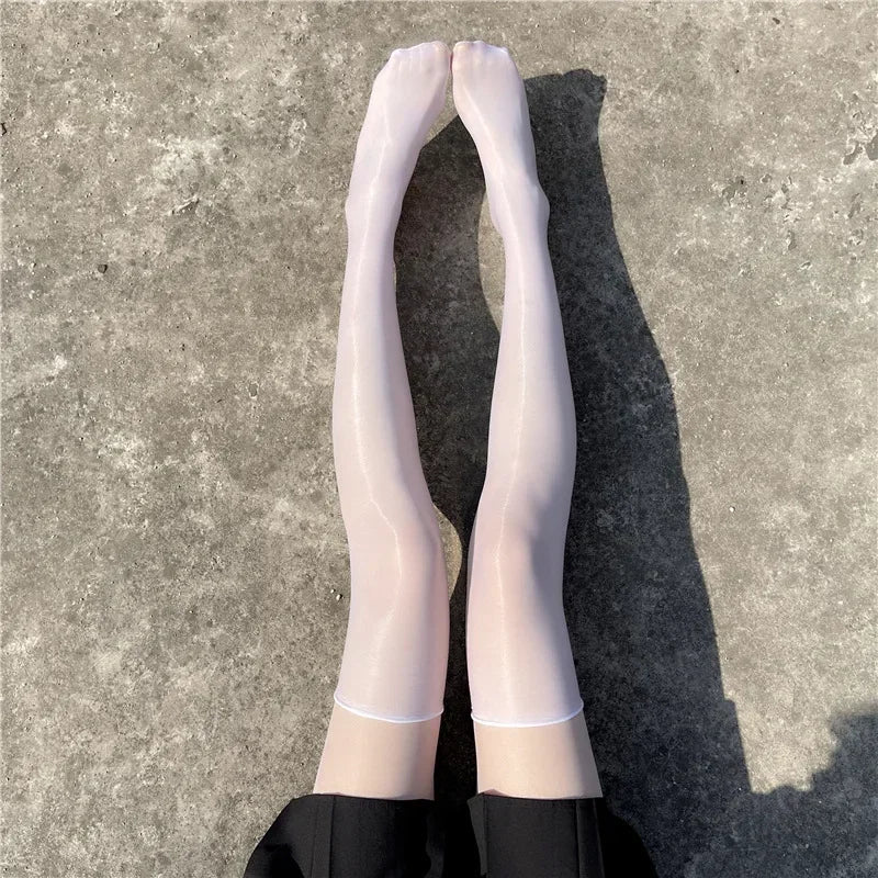 Glossy Thin Thigh Highs