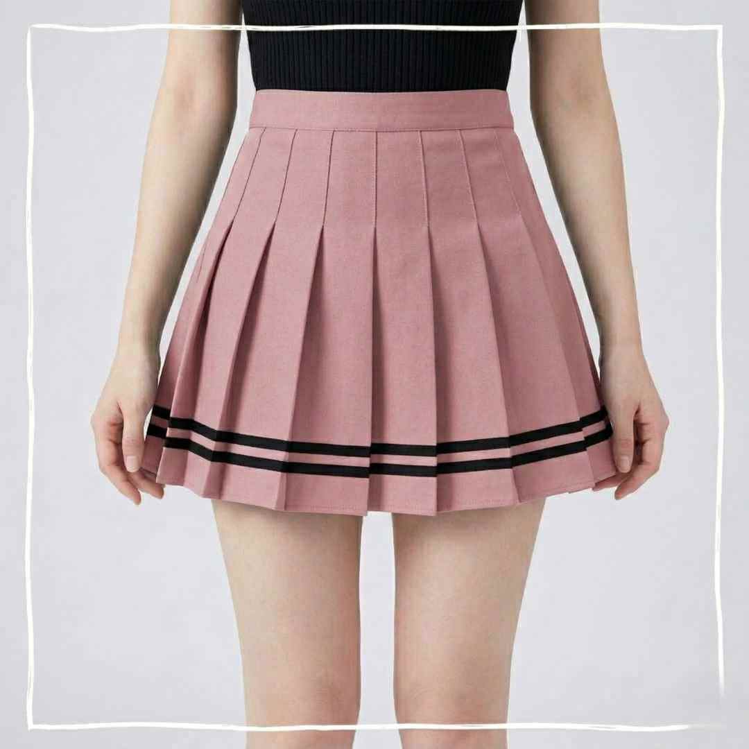 Femboy Pleated Striped Skirt