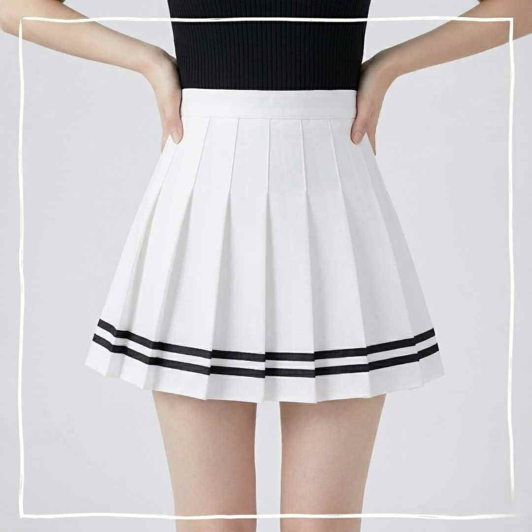 Femboy Pleated Striped Skirt
