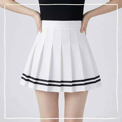 Femboy Pleated Striped Skirt