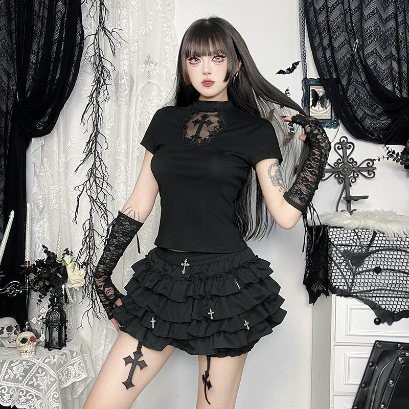Gothic Cross Femboy Skirt