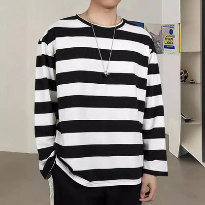 Long Sleeve Striped Sweatshirt
