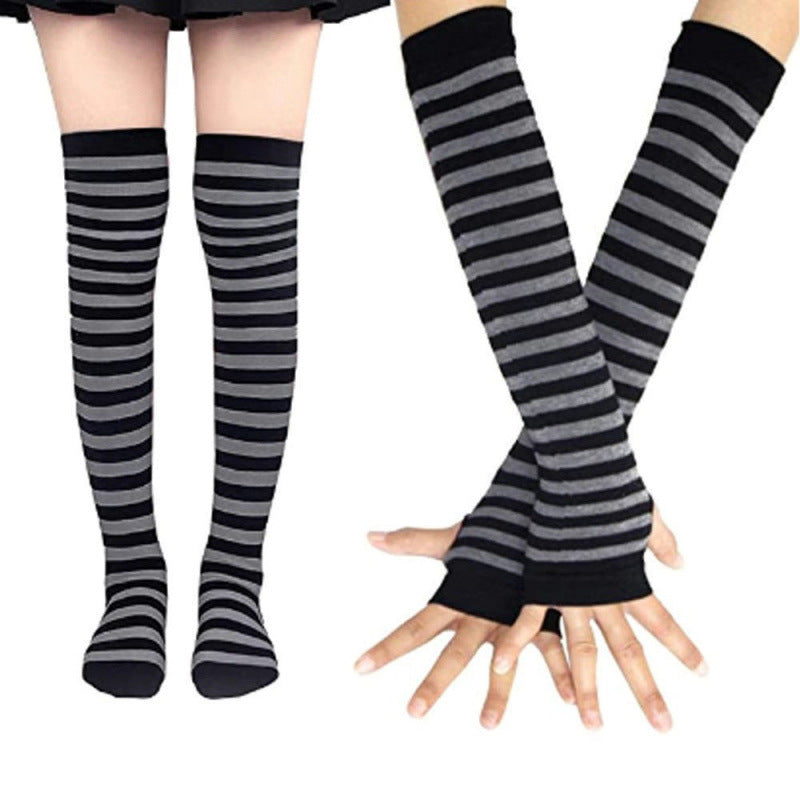 Femboy Thigh High Socks Set (Striped)