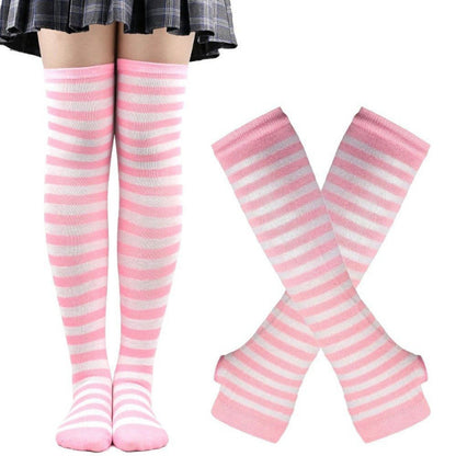 Femboy Thigh High Socks Set (Striped)
