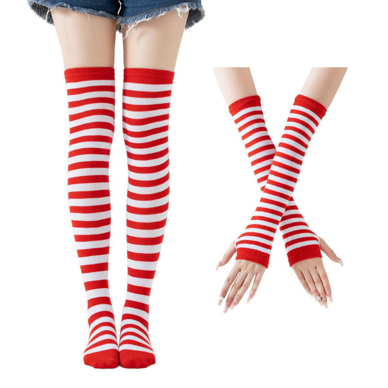 Femboy Thigh High Socks Set (Striped)