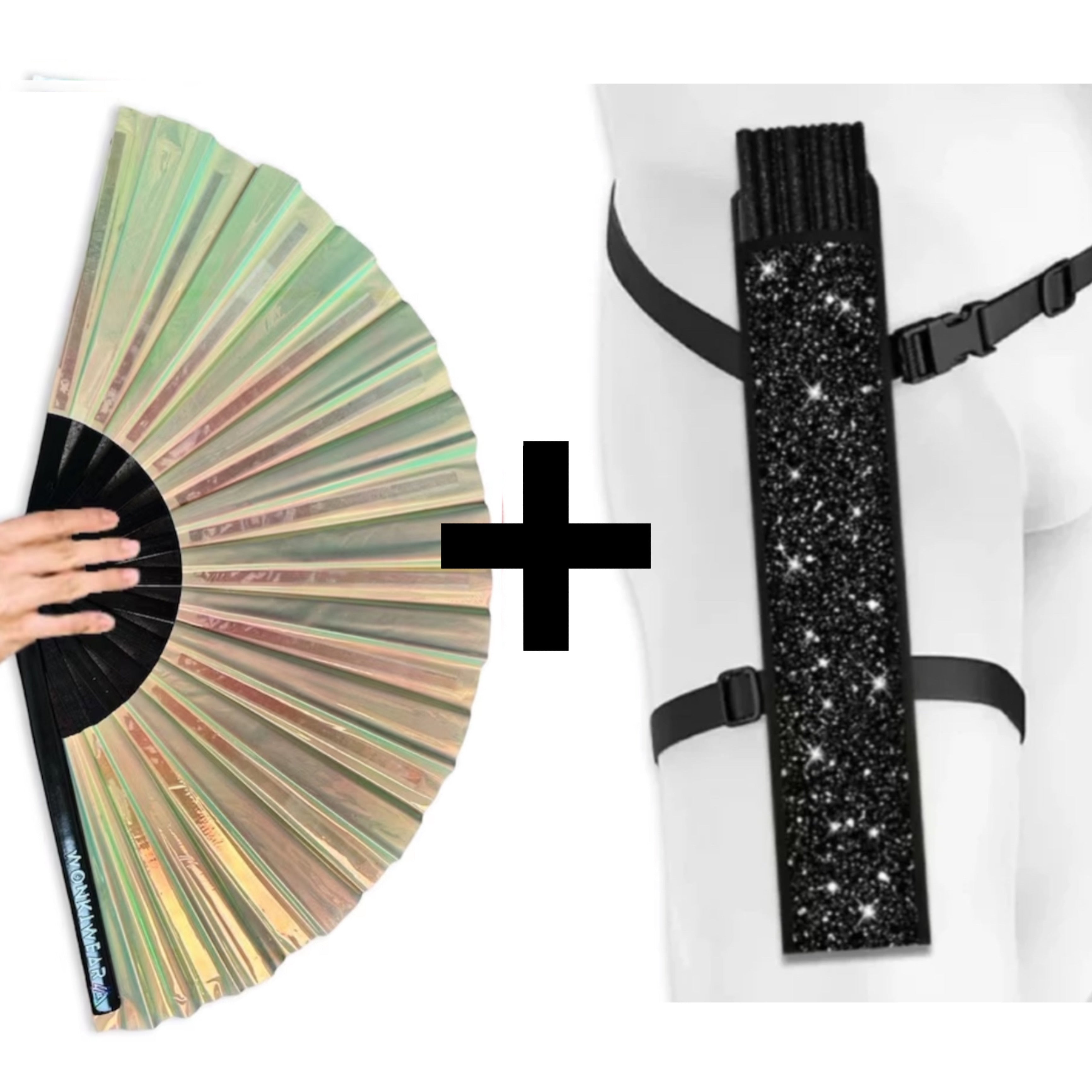 Pearlescent Iridescent XL Festival Fan