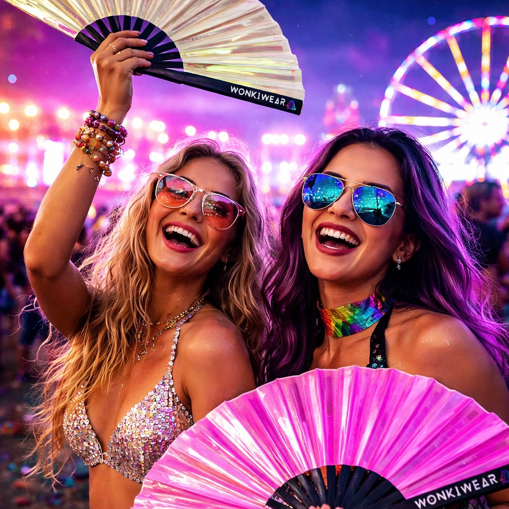 Pearlescent Iridescent XL Festival Fan