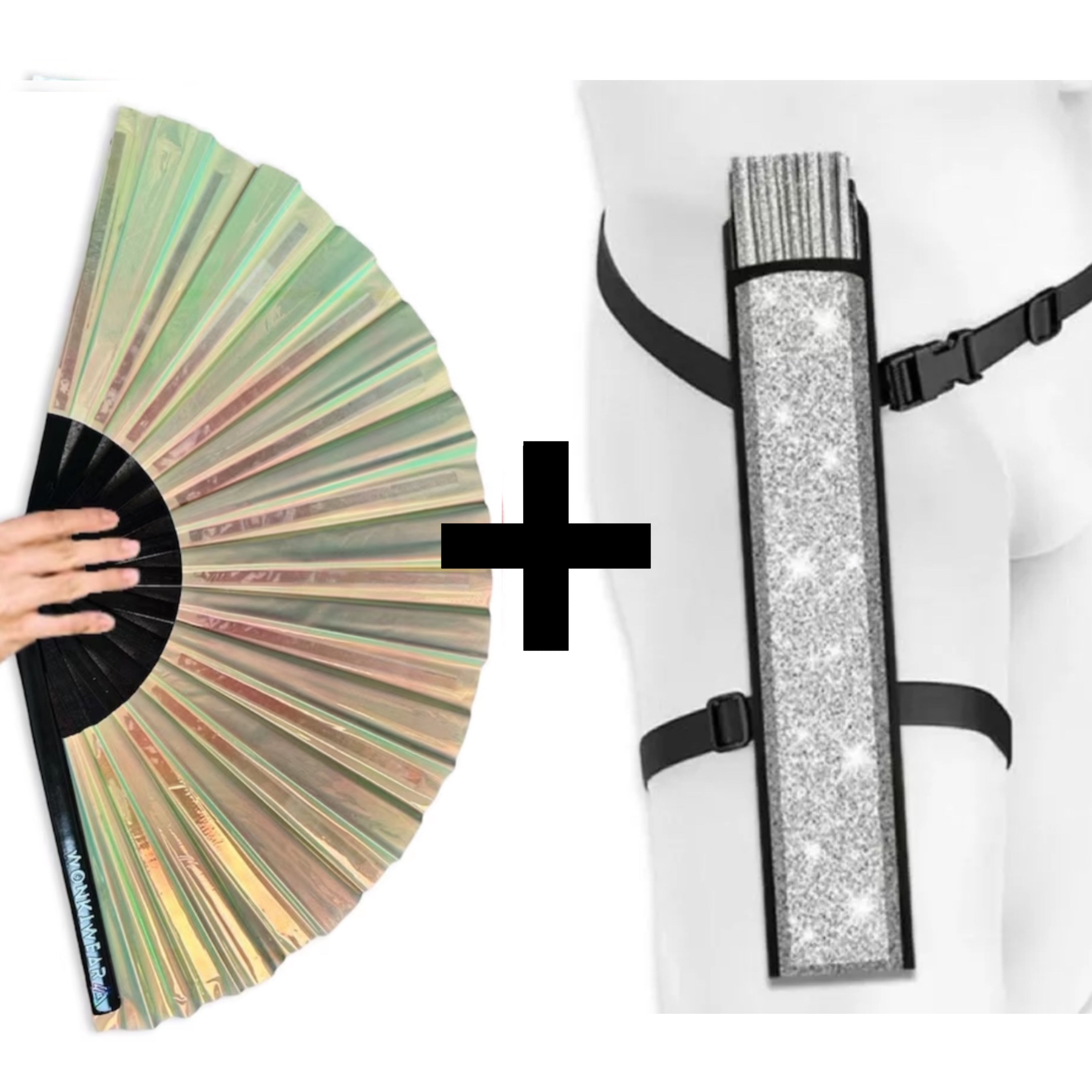 Pearlescent Iridescent XL Festival Fan
