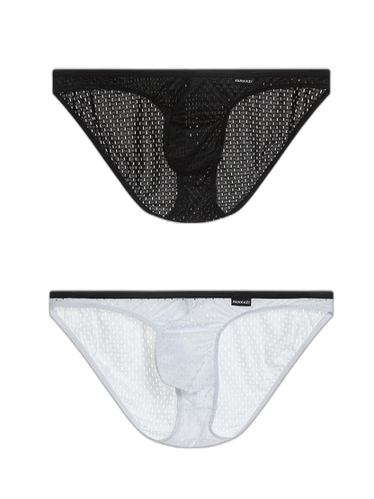 Men's Low-rise Mesh U-shaped Convex Pocket Sports Briefs