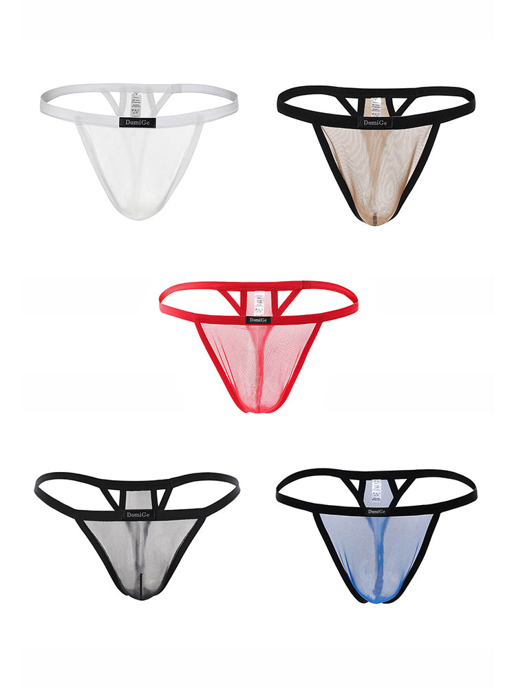 Men's Ice Silk Solid Color Thong