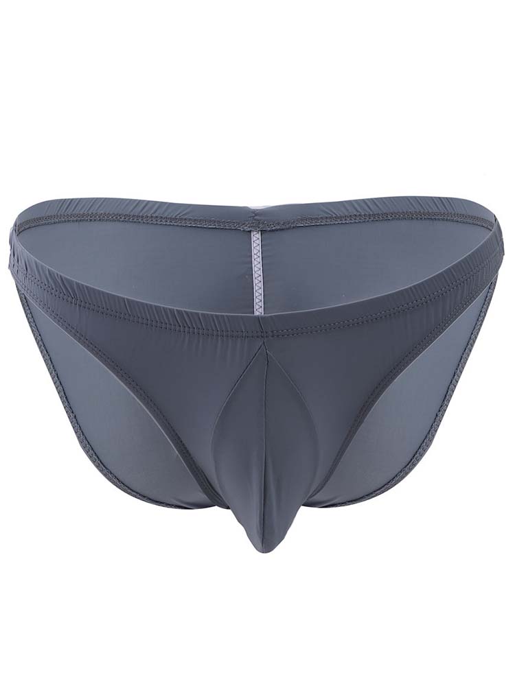Men's Solid Color Translucent Low Rise Briefs