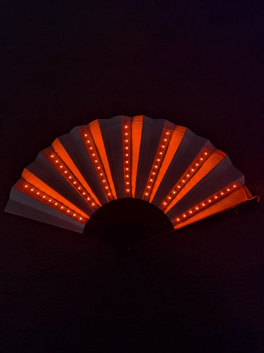 Led Silk Foldable Light-Emitting Color Fan