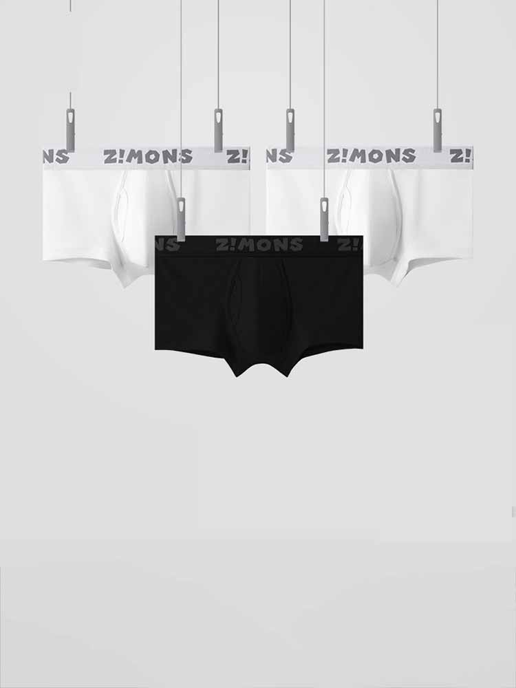 Men's Crotch Side Openings Wide-Waisted Trunks Set
