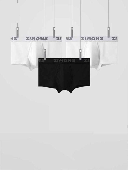 Men's Crotch Side Openings Wide-Waisted Trunks Set