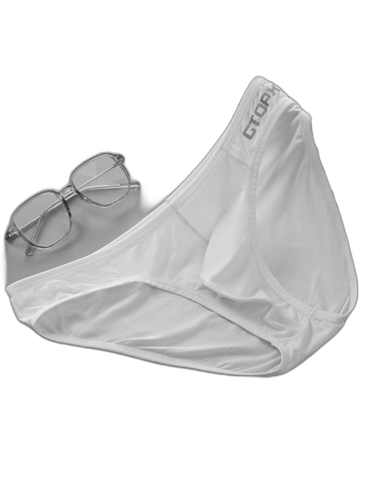 2 Pack Men's U-Shaped Pouch Single Layer Moisture-Wicking Comfortable Sexy Bikini