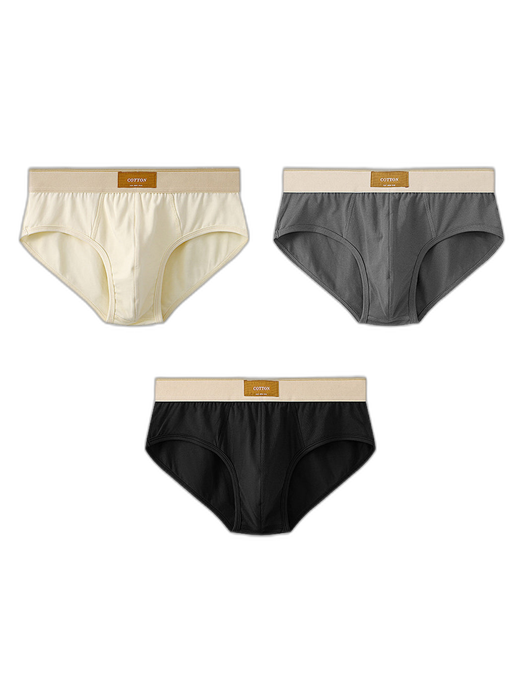 3 Pack Men’ Breathable Stretch-Cotton Briefs