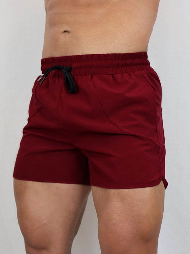 Men's Solid Outdoor Training Drawstring Shorts