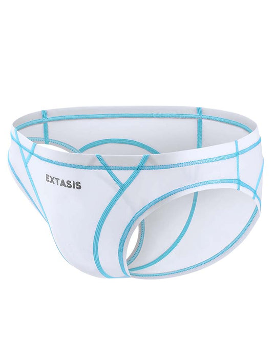 Men's Sexy Tight See-Through Patchwork Briefs