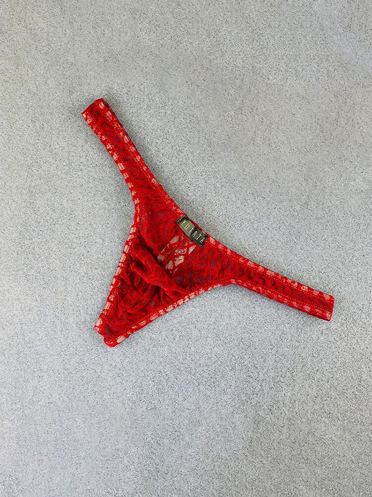 Men's Sexy Low-Rise Stretch Slim Fit Sheer Mesh Thong