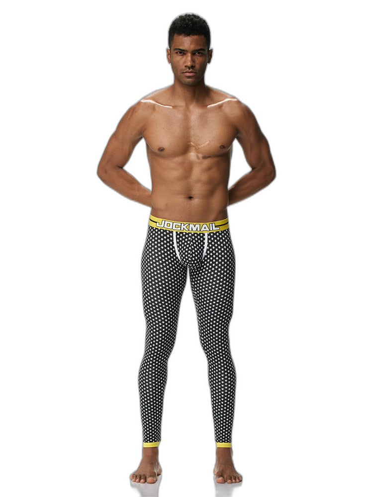 Men's Star Print Cotton Thermal Pants