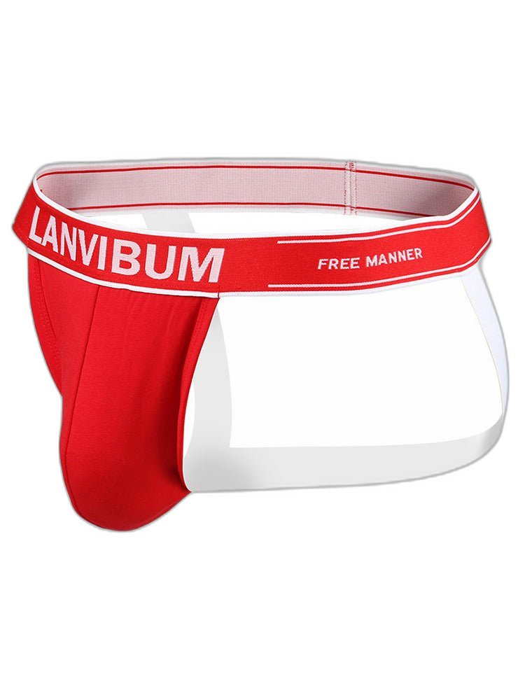 4 Pack Men's Mid-Rise Sexy Comfortable Cotton Jockstrap