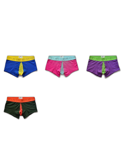 2 Pack Men's Mesh Transparent Open-Cut Cotton Mesh Trunks