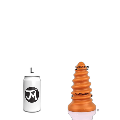 Milo - Ribbed Butt Plug - Soft Anal Dilator - Huge Anal Toy - Anal Sex Toy