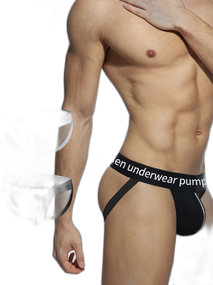 2 Pack Men's Trendy Breathable Sexy Cotton Jockstrap